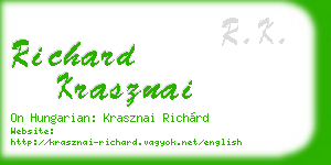 richard krasznai business card